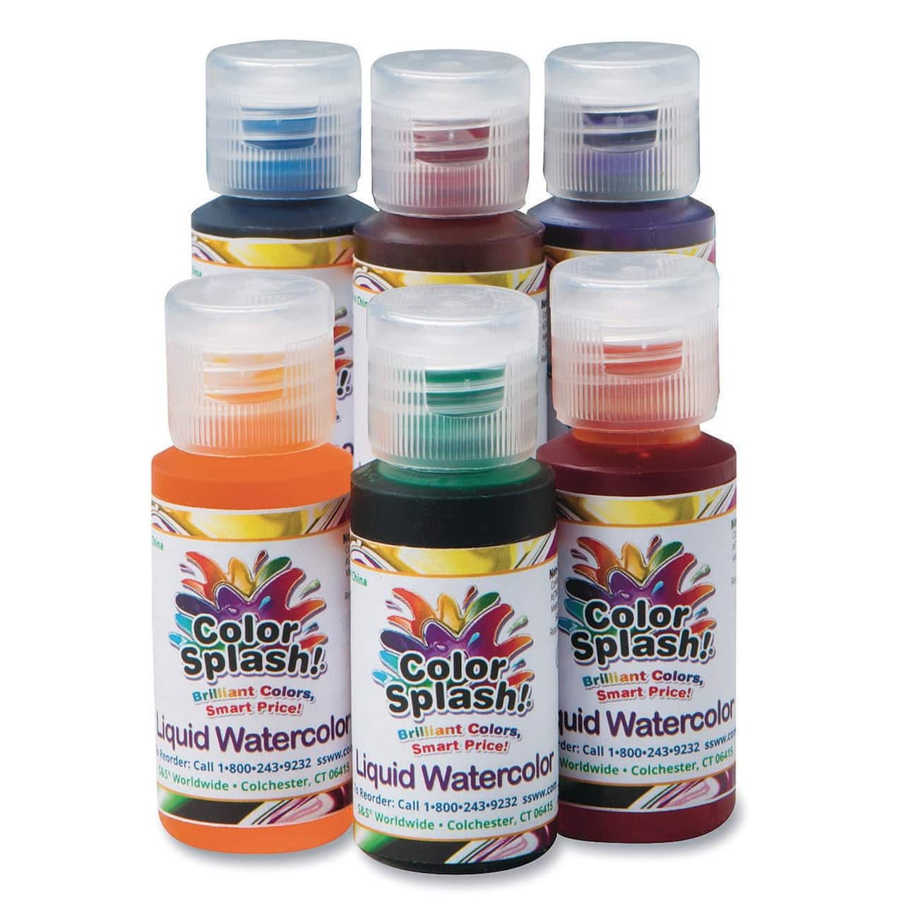 Color Splash!® 6 Color Liquid Watercolor Set, 1oz.